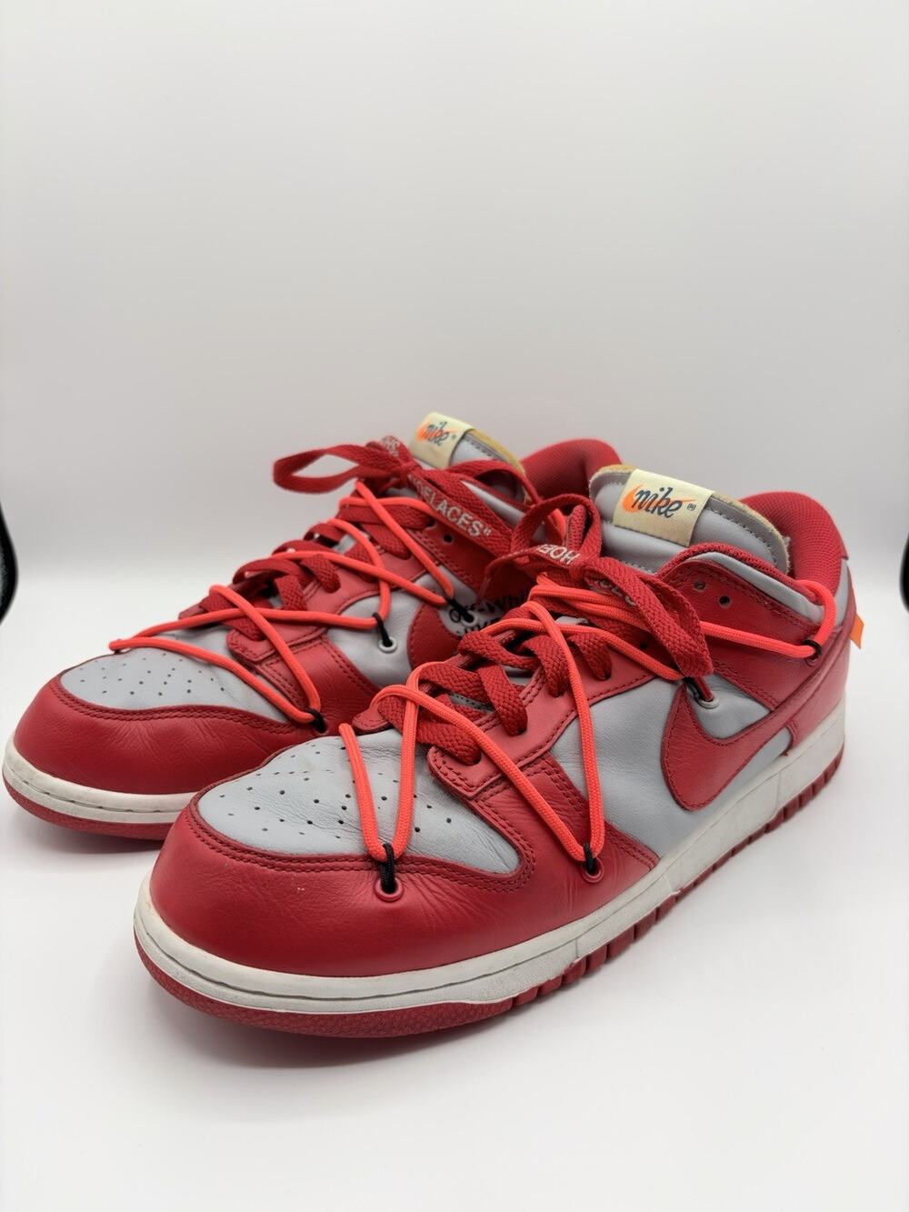 Authentic Nike Dunk Low x OFF-WHITE University Red 2019 Men’s 10.5 Fair